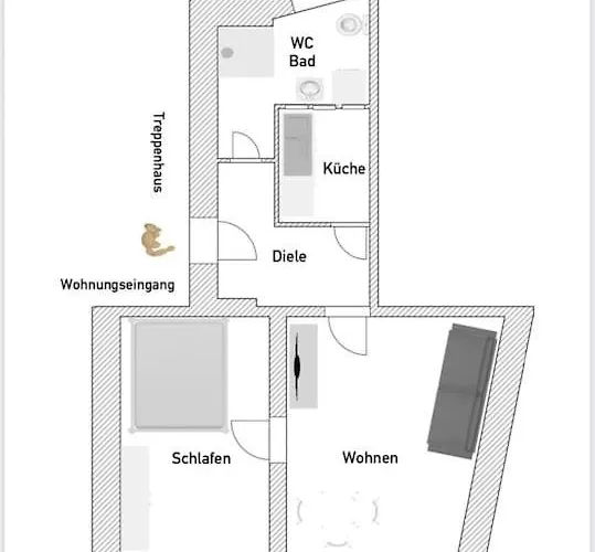 Stylisches Apartment, Parkplatz, Naehe Dus & Dortmund & Koeln & Essen * 伍珀塔尔